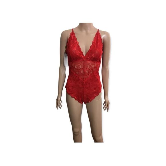 New Avidlove Red Lace Bodysuit/Teddy Size: L - Picture 1 of 6